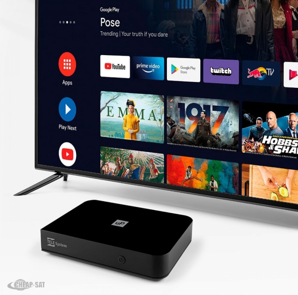 TELE System UP T24K AndroidTV™ DVB-T/T2  Google-zertifiziert